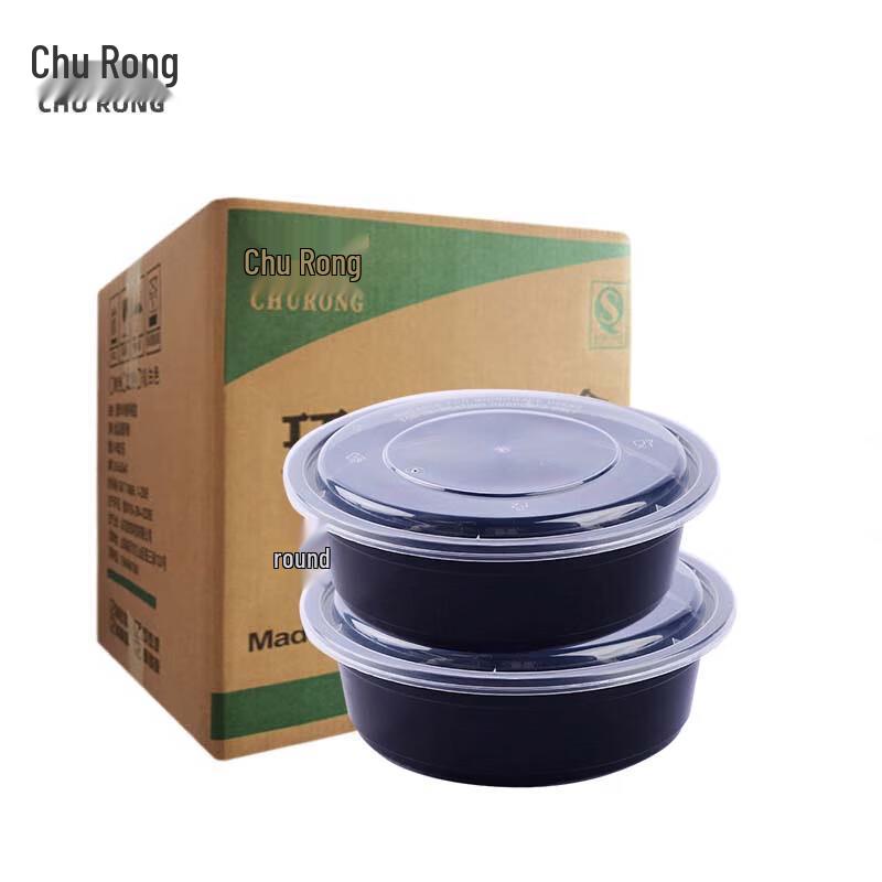 

Churong Disposable Plastic Round Takeout Bowls