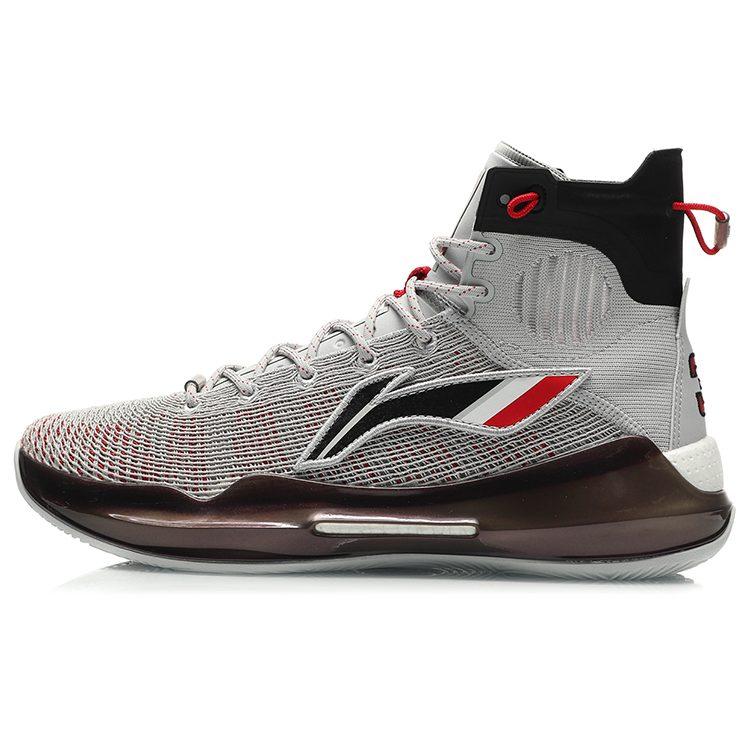 Li Ning YuShuai 13 Boom CJ PE Fabric Cushioning Slip Resistant Abrasion Resistant High top Basketball Shoes Men's Gray ABAP065-14