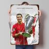 Cristiano Ronaldo Printed Poster Customized Wall Art Retro Vintage Metal Tin Signs for Room House Bathroom Decor Bar Accessories