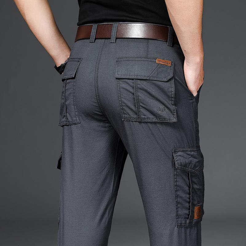 Men's Winter Multi-Pocket Cotton Overalls - Casual, Loose-Fit Outdoor Pants