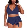Women  Swimsuit High Waist Leopard Printing Split Swimsuit