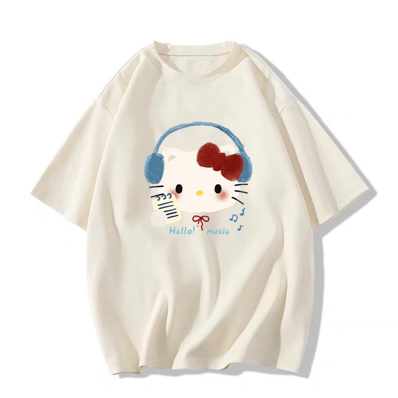 Women's Black Pure Cotton Loose-Fit Short-Sleeve T-Shirt - High Street Trend, Summer 2026, Plus Size 300 Jin