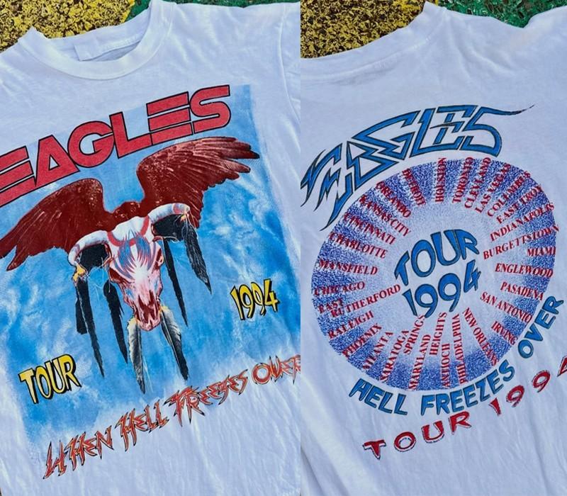

1994 Eagles When Hell Freezes Over Tour shirt 2 sided White Tee NH27461 Unisex T-Shirt XL