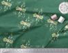 Soimoi Brown Poly Crepe Fabric Square & Leaves Printed Craft Fabric by the Metre 42 Inch