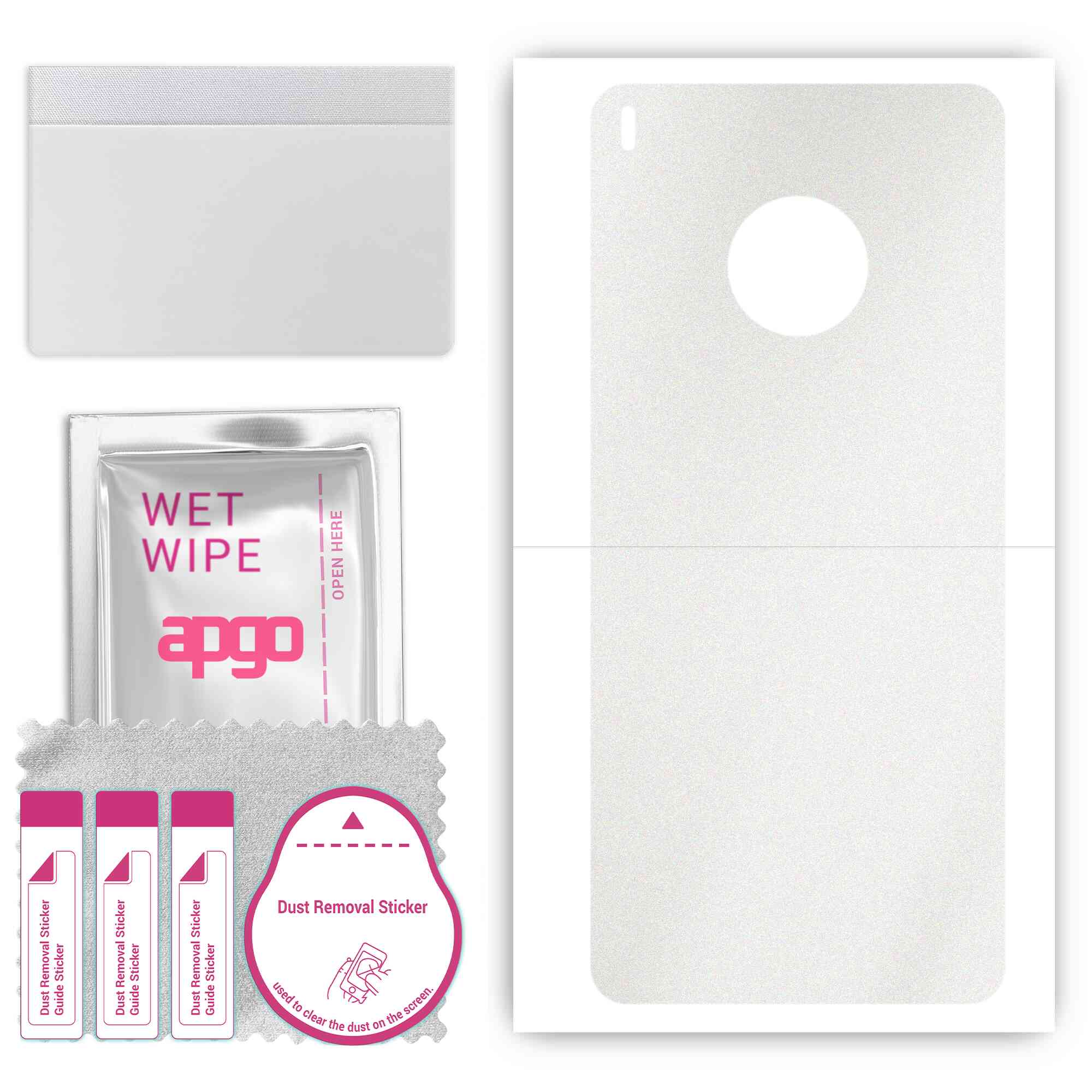 

apgo Protective Skin Sticker for the back compatible with Huawei Y9a, Wrap Film, Foil, Vinyl - Pattern Matte Transparent