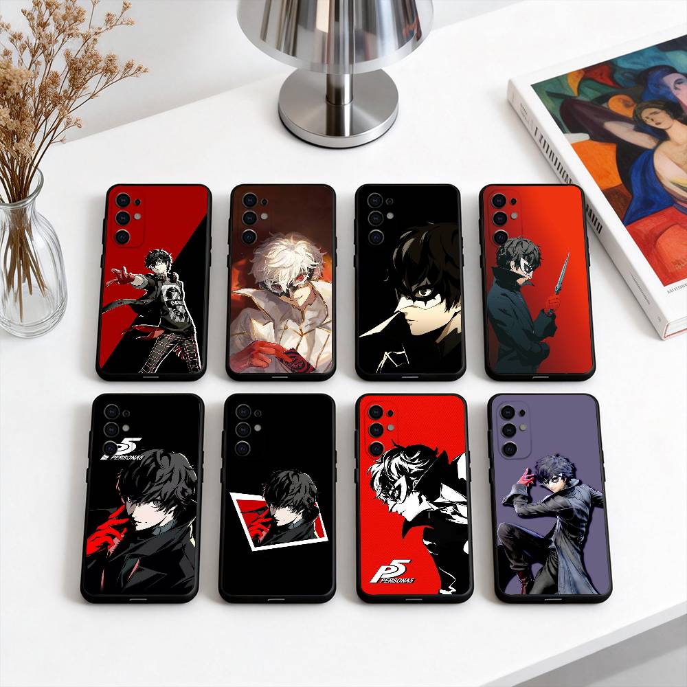 P-Persona 5 COOL Anime Phone Case For Samsung S25,S24,S21,S22,S23,S30,Ultra,S20,Plus,Fe,Soft Silicone Black Cover