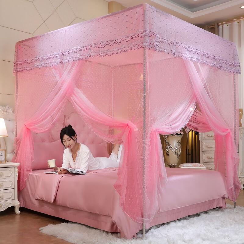Princess Style Floor-Standing Mosquito Net with Stainless Steel Frame