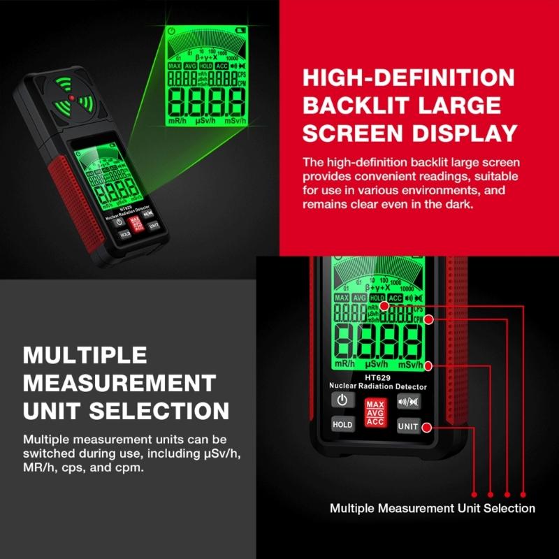 Portable Nuclear Radiation Detector for Accurate Measurement and Safety Monitoring in Various Environment