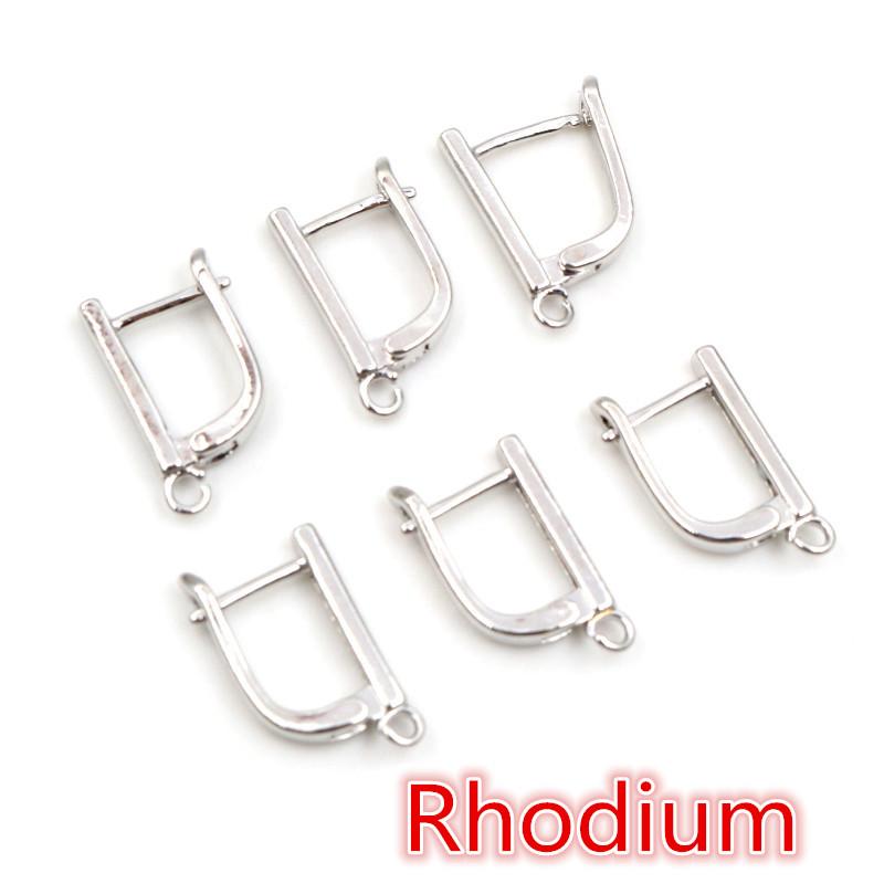 10pcs 17x10mm Gold Color French Earring Hooks Lever Back Open Loop Setting for DIY Earring Clips Clasp Jewelry Making Findings