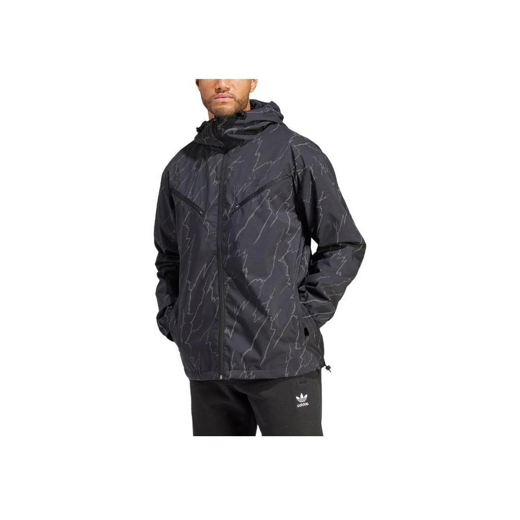 adidas Originals Montreal Print Windbreaker Jacket Men Jackets Black IM9878