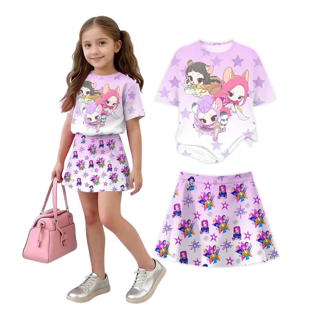 Infant Newborn Baby Girls Boys Loose Print T-shirt+Pants Print Outfits Set