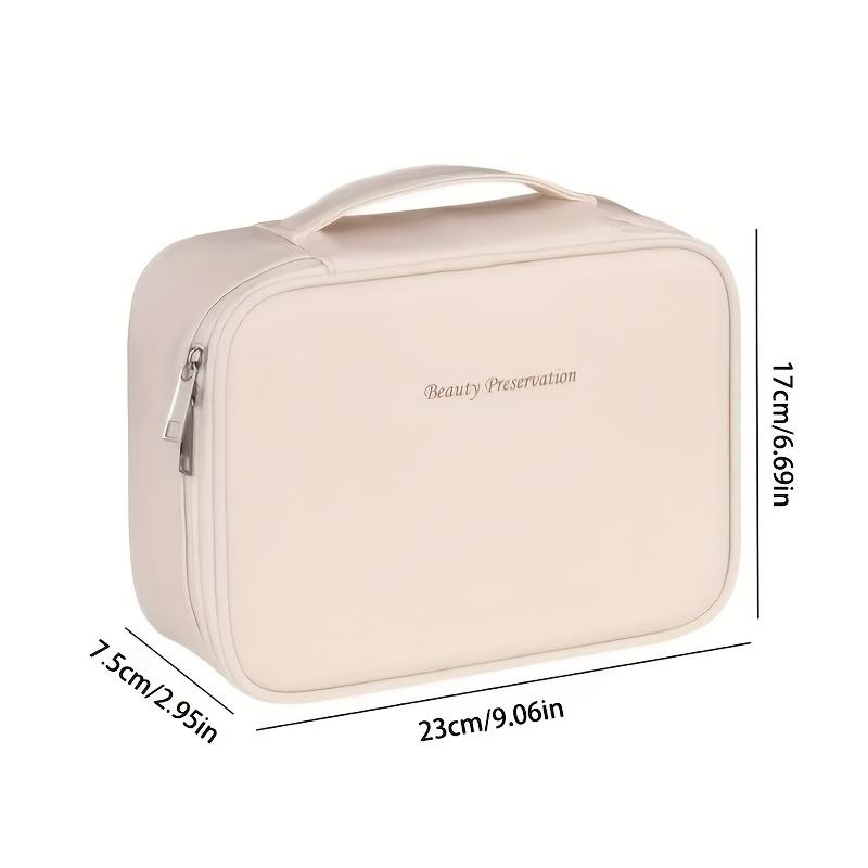 1PC multi-layer large-capacity removable cosmetic bag, travel cosmetic storage bag with brush storage, unisex portable beauty essential small bag,