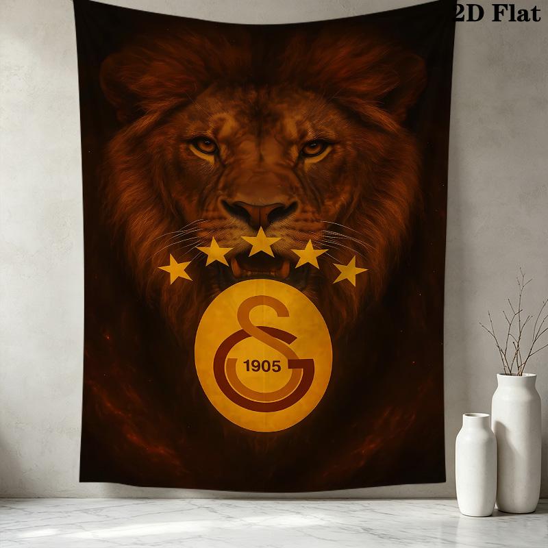 Galatasaray Sk Wall Tapestry Aesthetic Wall Hanging Printed Fabric Blanket Decorative Tapestries For Bedroom Living Room Home Decor