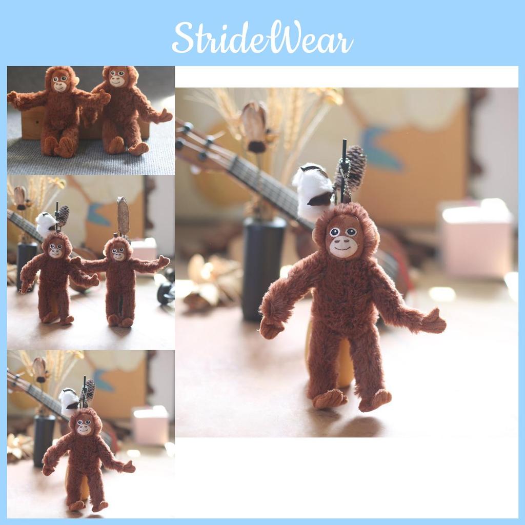 Cute Adorable Monkey Plush Toy Keychain Soft Stuffed Animal Doll For Bags 20cm