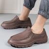 Fashion Men's Casual Shoes Non-Slip Thick Soles Wear-Resistant Waterproof Oil-Proof Slip-On Home Outing Work Shoes