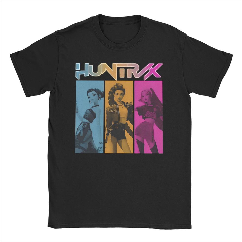 Kpop Demon Hunters Zoey Huntrix TShirts for Men Women Vintage Cotton Tees Crew Neck Short Sleeve T Shirts Gift Idea Tops