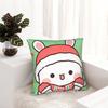 Dudu Bear and Bubu Panda Christmas Pillowcase Printing Polyester Cushion Cover Decorative Pillow Case Cover Home
