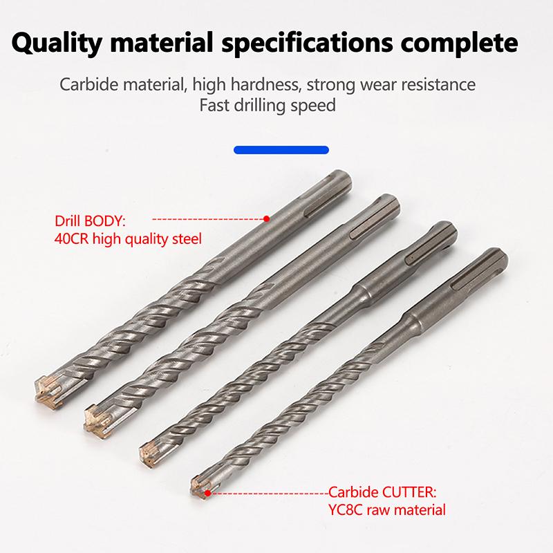 1 Stück Beton Sds Plus Hartmetallbohrer Kreuzspitzen Wand Ziegel Block Elektrohammer Mauerwerk