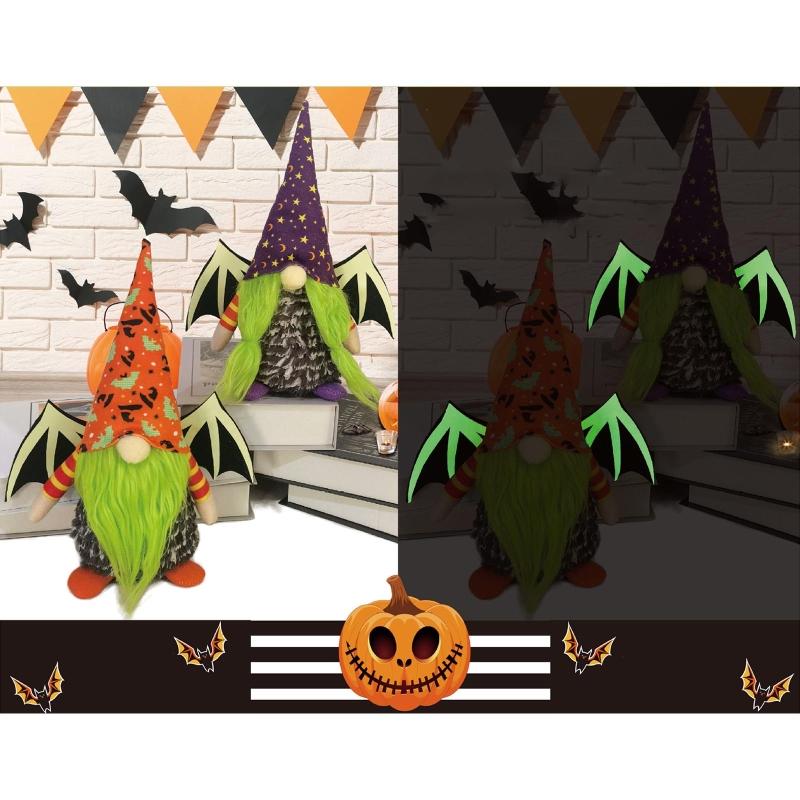 Luminous Halloween Gnomes Plush for Doll, Elf Dwarf Faceless for Doll for Hallow