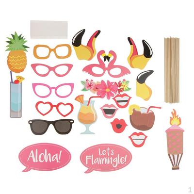 21pcs Set Flamingo Props Party Decoration