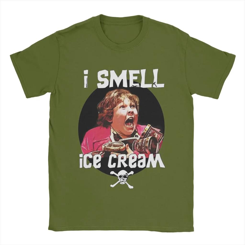 I Smell Ice Cream Chunk Goonies Men T Shirts Creative Tee Shirt Short Sleeve Crew Neck T-Shirt Pure Cotton Tops