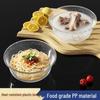 Thickened Disposable Plastic Bowls for Takeaway and Fast Food, Food-Grade Round Containers
