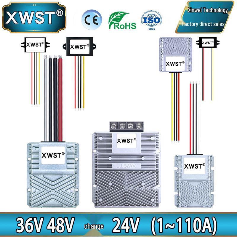 36V/48V to 24V DC-DC Step-Down Waterproof Converter Module: 36V/48V to 24V Transformer Power Supply