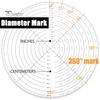 Ruler 10 Inch Clear Marking Accurate Scale Sewing Acrylic Drawing Finder Circular Plastic Template Center Measuring Tools Round