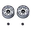 LS Studio Kyosho MRD ZERO AWD RWD RC Car Aluminum Wheels Drift Tires of AL13 22MM Edge P.D Mini-Z 1/24, 1/27, 1/28 (Set 2) LS-WH-05 (Silver N+1)