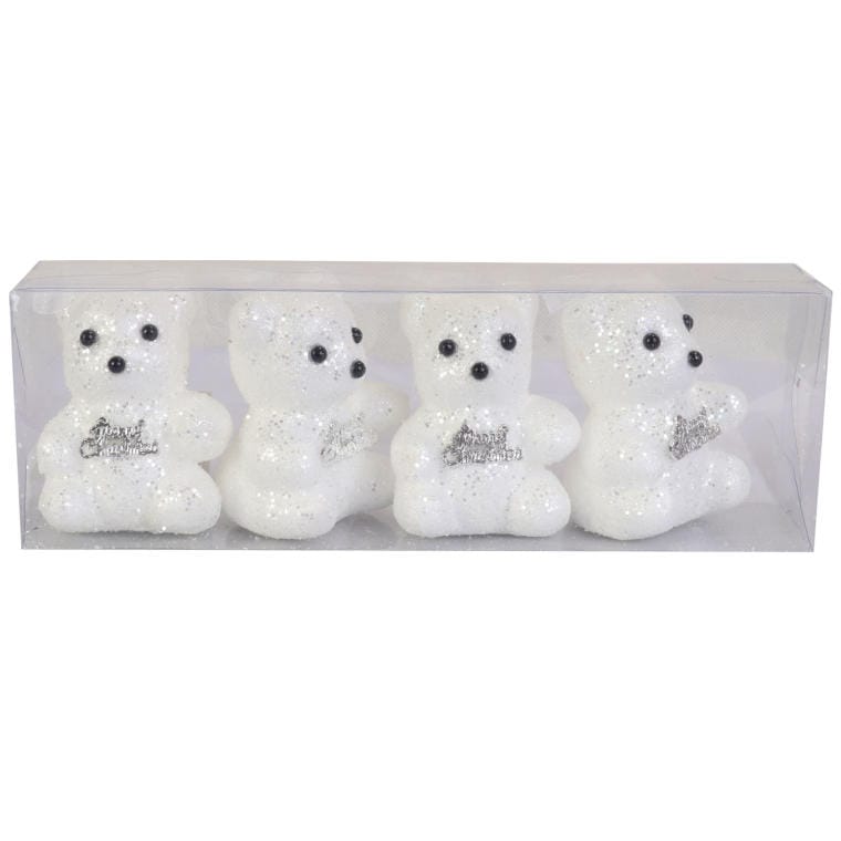 Set of 4 snow bears 7 cm