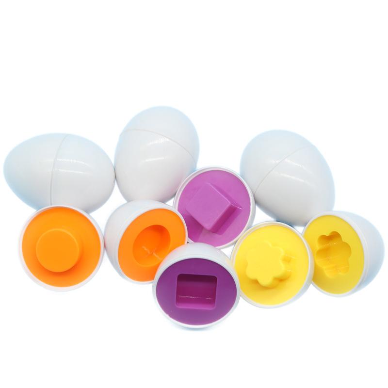 Montessori Eggs 3D Puzzle Toys For Children Educational Learning Math Toy Kids Color Shape Recognize Match Easter Egg For Kids