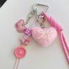 Handmade Braided Rope Car Keyrings Love Heart Backpack Pendant  Luggage Hanging Decoration