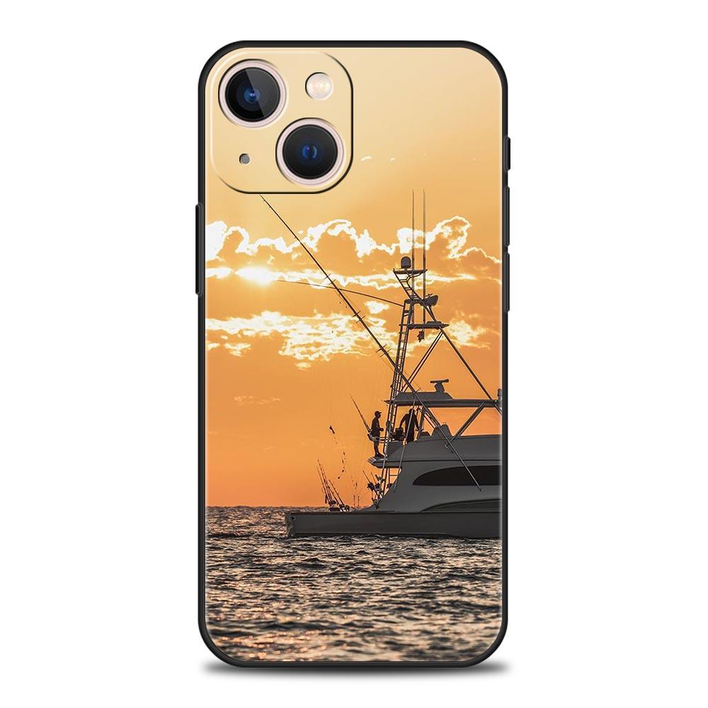 fishing Phone Case For iPhone 16 13 15 14 12 11 Pro MAX XR X SE XS 7 8 Plus Soft TPU Shell Cover