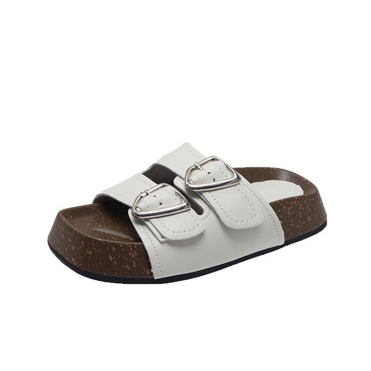 

Slippers women wear high-end silver thick-soled height-increasing cool slippers women s 2025 summer new height-increasing casual sandals 40