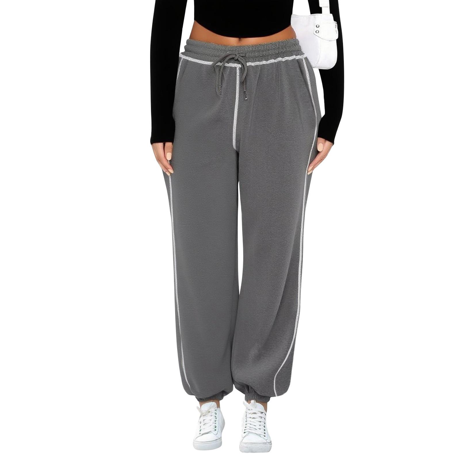 

Женская рабочая одежда, спортивные штаны, повседневные свободные флисовые брюки для бега с высокой талией, женские спортивные штаны, повседневные брюки, штаны для йоги, домашняя одежда XL