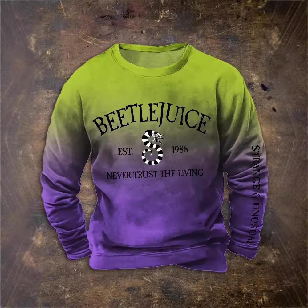 Halloween Spooky Pumpkin Pattern Long Sleeve T-Shirt, Perfect For Festive Wear