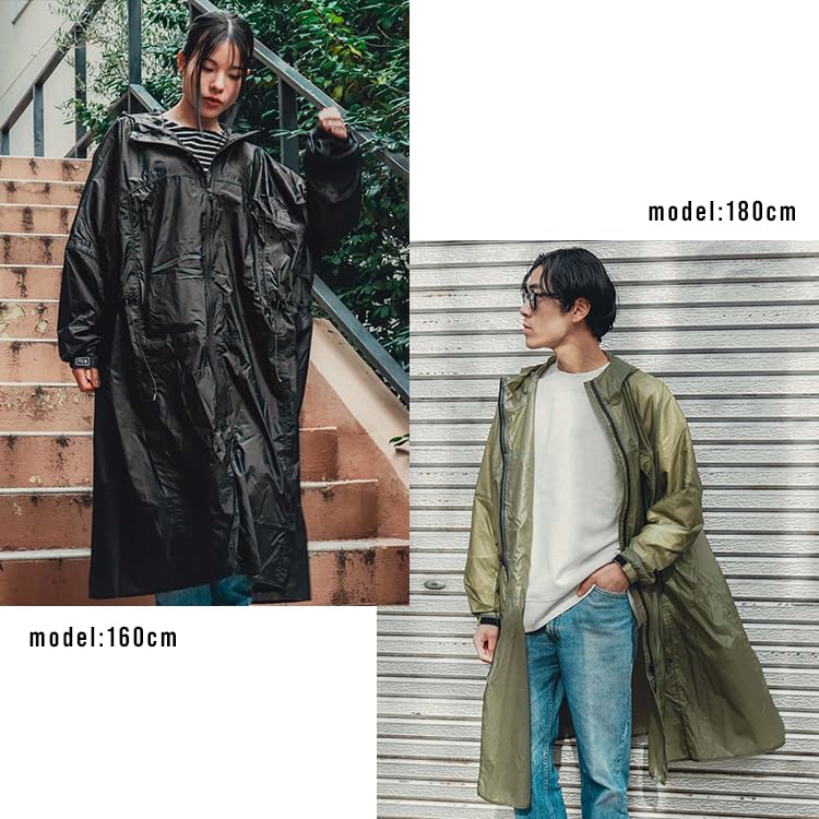 Rain Rain Protection for Rainy and Disaster Includes Storage and Stylish and unisex for outdoor and Suitable for men and K406-900 Air-Light Poncho,