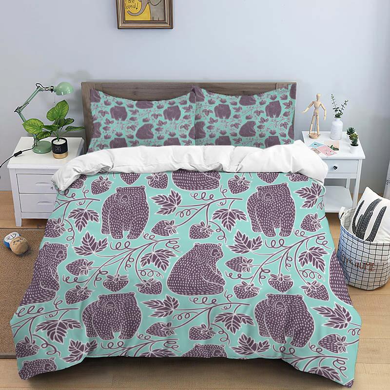 3D Bed set Beautiful Beach Bedding Bed Sets Modern Quilt Cover+pillowcases Winter California King Bedding Sets Jogo De Cama Bed