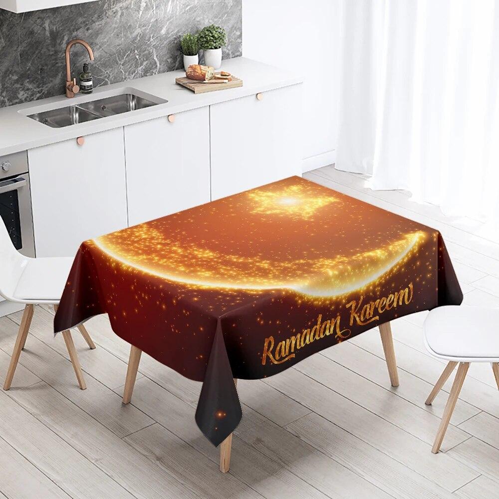 Eid Decoration Tablecloth Waterproof and Oil-proof Tablecloth Restaurant Banquet Home Kitchen Table Decoration