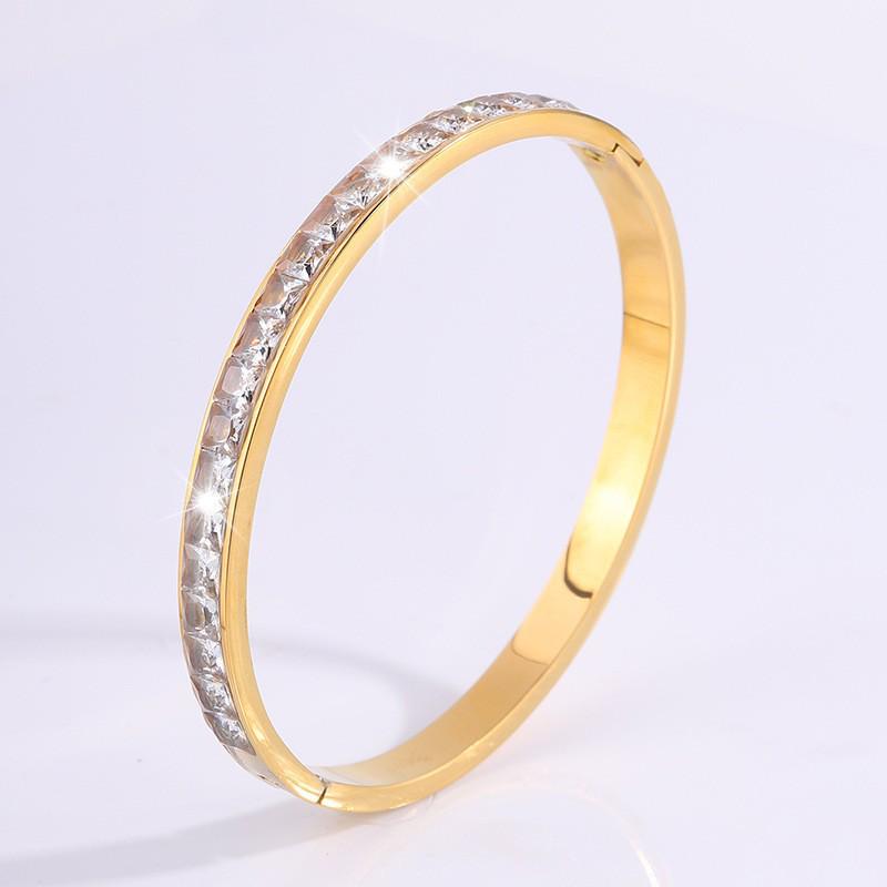 Starry Sky Silver Titanium Steel Bracelet for Women - High-End, Versatile, Full Diamond, Non-Fading Fashion Accessory