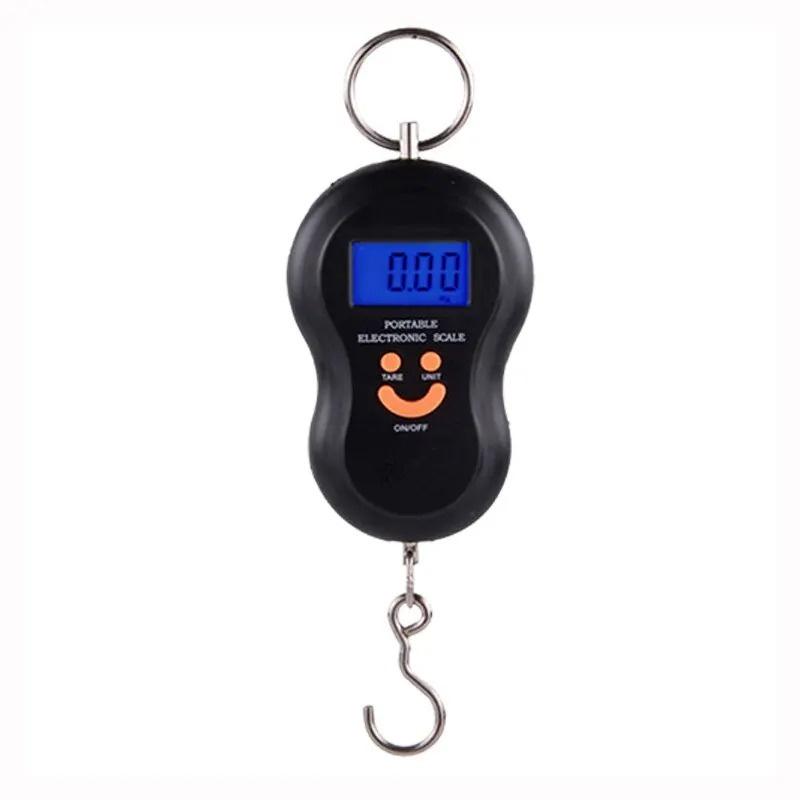 Digital Hanging Scale 50kg/10g Backlight LCD Kitchen Luggage Travel Fishing Pocket Scale