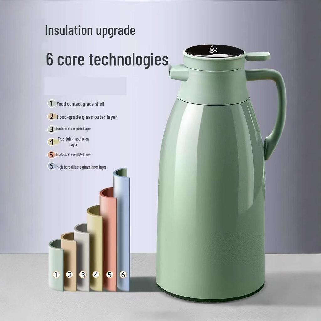2026 Smart Temperature-Control Kettle: Large Capacity, Insulated, Temperature Display, Hot Water Bottle for Home Use.