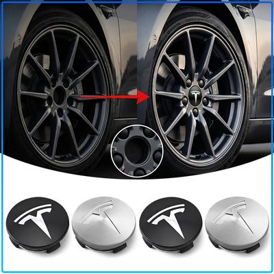 4 stuks 56 MM Auto Embleem Badge Wielnaafdop Covers Auto Velg Cover Voor Model 3 Model X S 2016-2023 Model Y Stickers TM3 TMX TMS