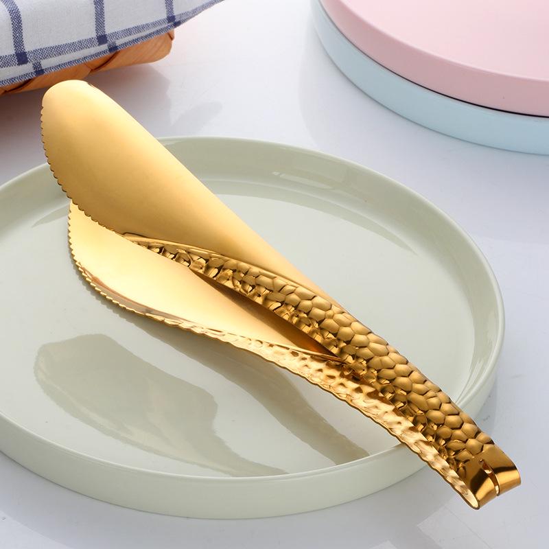 Stainless Steel BBQ & Baking Tongs for Meat, Cake, and Bread
