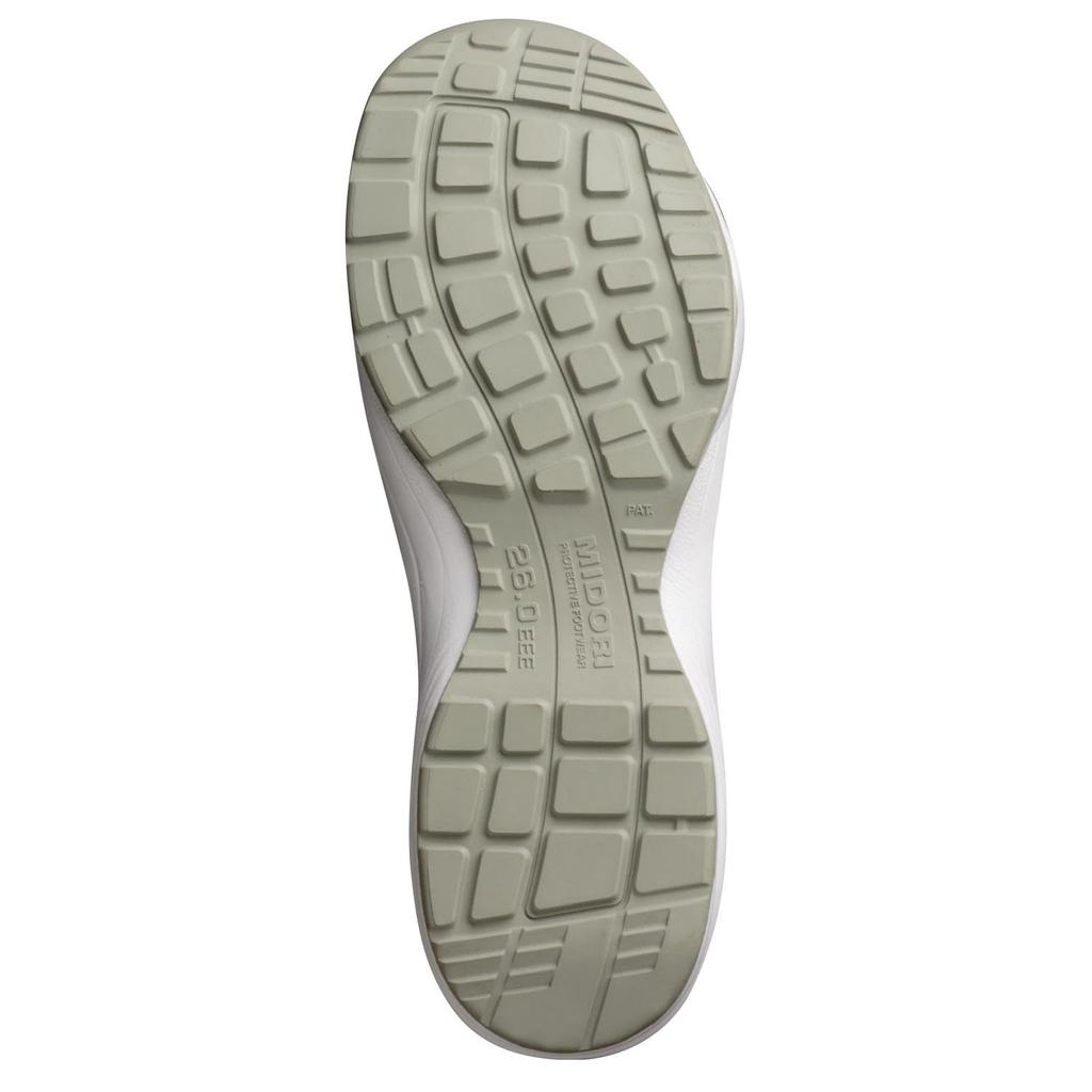 Midori Anzen Protectooz 5 Safety Work JSAA Professional Pinky Toe Shock Size Cm Shoes, Certified, Sneakers, Protection, Absorption, PF115, White, 26.0