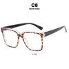 Fashion Luxury Retro Square Photochromic Anti Blue Light Reading Glasses 0 To +6 Stylish Hyperopia Frames For Women