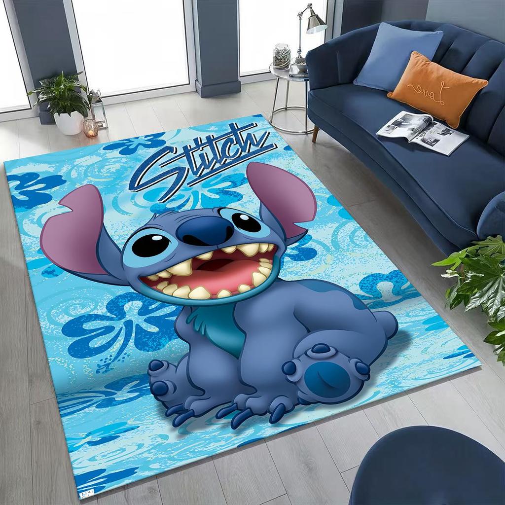 27 Style Stitch 2 Monster Cartoon  Rug for Bedroom Living Room Sofa Home Doormat Decor,Larger Kids Play Non-slip Floor Mat