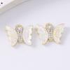 5pcs Shinning Gemstone Butterfly Pendants Charms for Jewelry Making Earrings Bracelet DIY Necklace Accessories Supplies