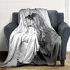 Elegant Ponytail Silhouette Blanket Soft Throw Blanket For Home Bedroom Bed Sofa Travel Office Solid Christmas Blanket