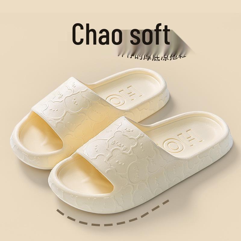 

Летние женские и мужские комнатные нескользящие, устойчивые к запаху мультяшные тапочки для ванной с мишками 40-41